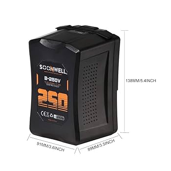 Amazon | SOONWELL 250Wh(17.2Ah/14.8V) Vマウントバッテリー 2